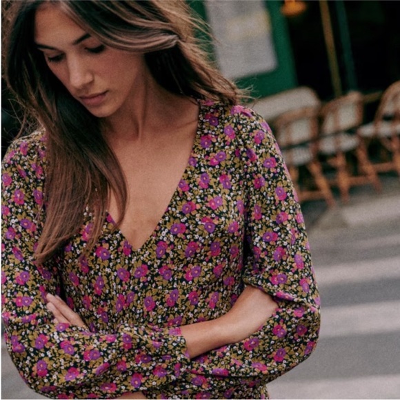 Sézane Madeline Dress Woodland Flowers - Picture 2 of 5